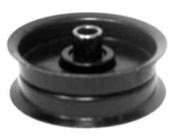 Heavy Duty Flat Idler Pulley with High Speed Bearing 3-1/8" OD, 3/8" Bore