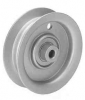 Heavy Duty Flat Idler Pulley with High Speed Bearing 3-7/8" OD, 3/8" Bore